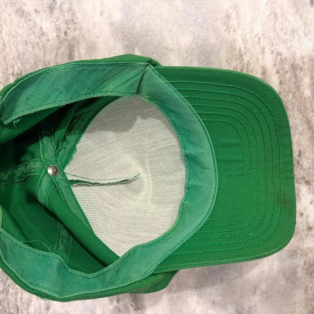 Vintage John Deere Green Snapback Trucker Hat Yellow Logo Patch Mens Cap